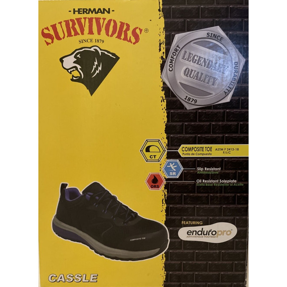 NEW! Herman Survivors Cassle Composite Toe Women's Work Shoe Size 9.5 - Picture 7 of 8